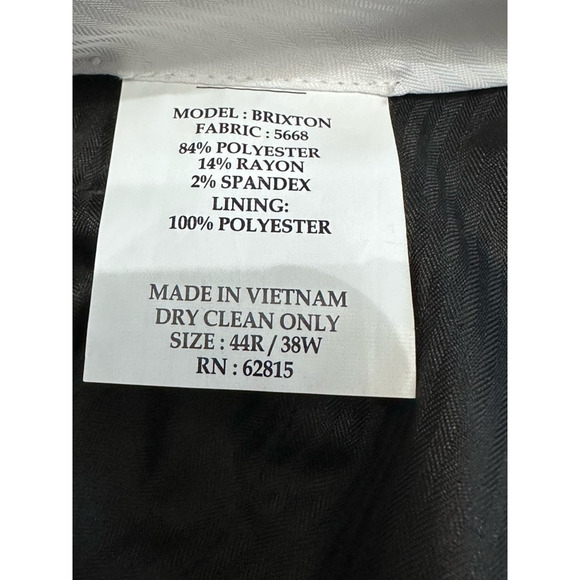 Savile Row Brixton Dress Pants Stretch Fabric Mid Rise Flat Front Blue Men's 38W - Picture 8 of 8